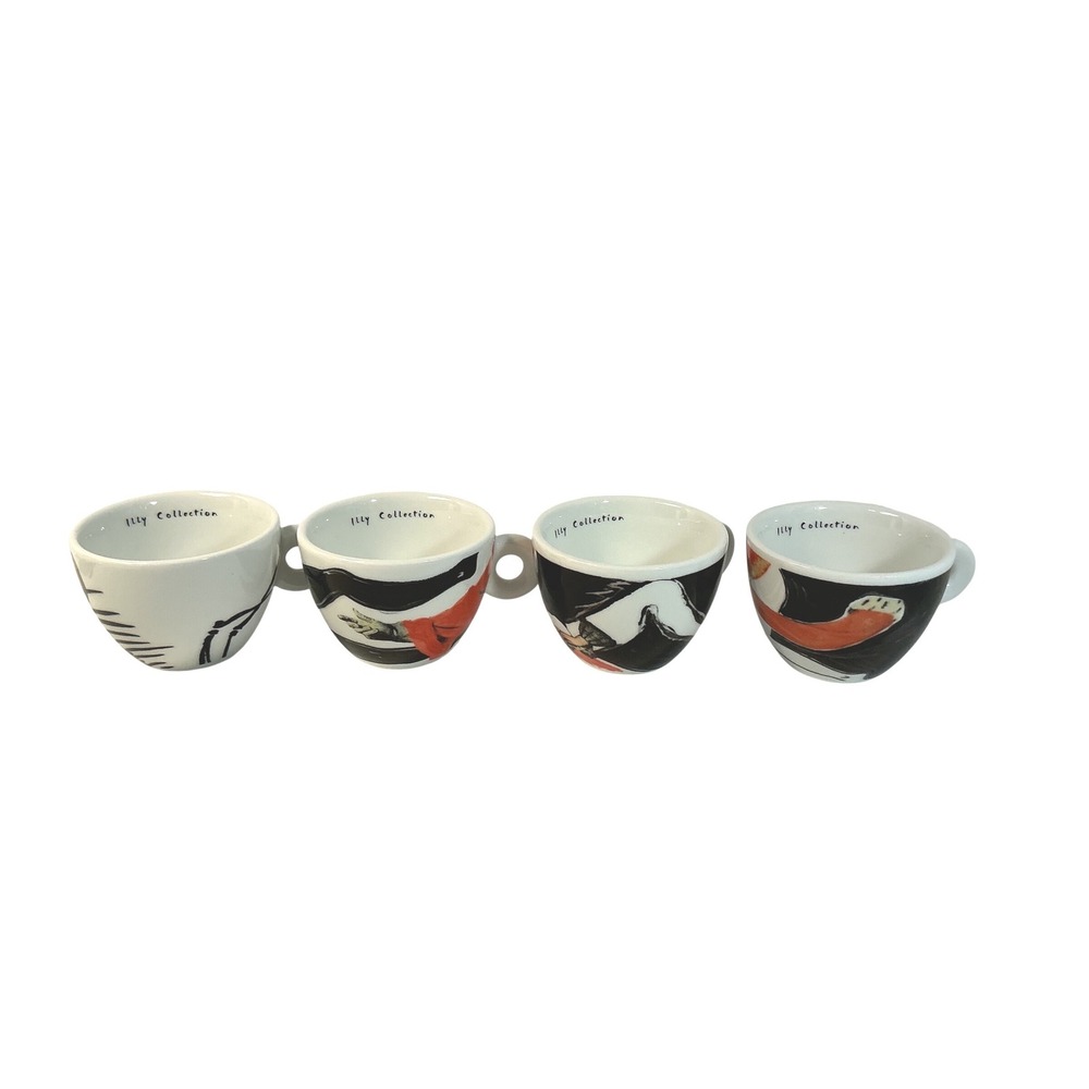 Illy Collection 1994 Andreu Alfaro Espresso Cups Richard Ginori Italy Set of 4